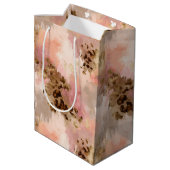 Abstrakter Leopard-Druckbeutel Mittlere Geschenktüte (Rückseite Schrägansicht)