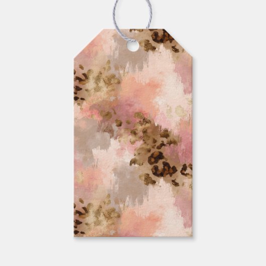 Abstrakter Leopard-Druckgeschenk-Tag Geschenkanhänger (Vorderseite)