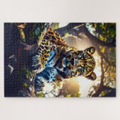 - Abstrakter Leopard im Baum-Puzzle – Wilde Natur  Puzzle (Horizontal)