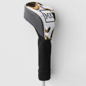 Abstrakter Leopard Print Marble Wirbel Fluid Art Golf Headcover (angewinkelt)