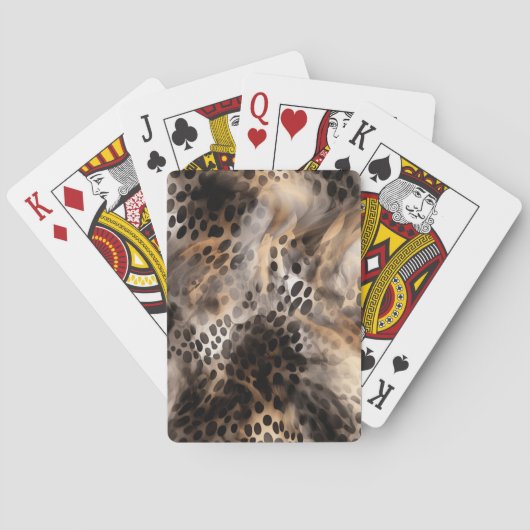 Abstrakter Leopard-Tierdruck Spielkarten (Rückseite)