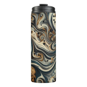 Abstrakter Leoparden-Druck Wirbel Thermosbecher