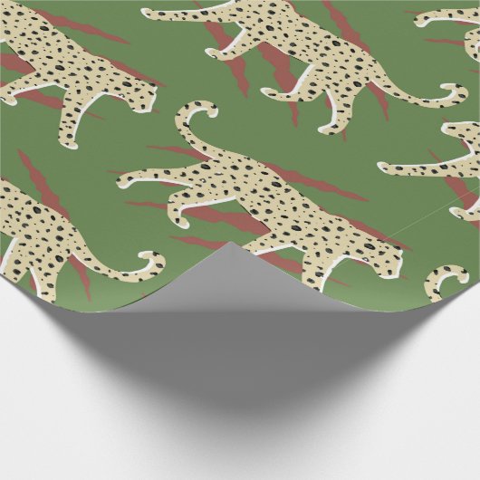 Abstrakter Leopardengeweih mit Animal Sk Geschenkpapier (Ecke)