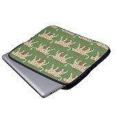 Abstrakter Leopardengeweih mit Animal Sk Laptopschutzhülle (Vorne Knopf)