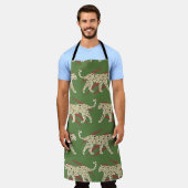 Abstrakter Leopardengeweih mit Animal Sk Schürze (Getragen)