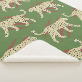 Abstrakter Leopardengeweih mit Animal Sk Sherpadecke (3/4)