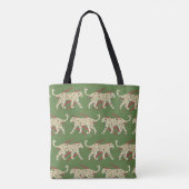 Abstrakter Leopardengeweih mit Animal Sk Tasche (Rückseite)