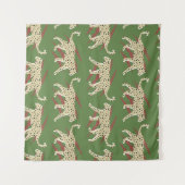 Abstrakter Leopardengeweih mit Animal Sk Wandteppich (Vorderseite (Horizontal))