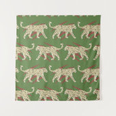 Abstrakter Leopardengeweih mit Animal Sk Wandteppich (Vorderseite)