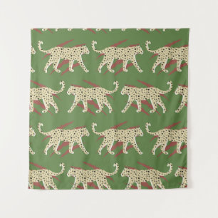 Abstrakter Leopardengeweih mit Animal Sk Wandteppich