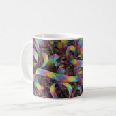 Abstrakter LGBT-PRIDE-Regenbogenband Kaffeetasse (Vorderseite Links)
