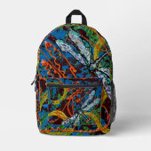 Abstrakter Libelle-Backpack Bedruckter Rucksack (Vorderseite)