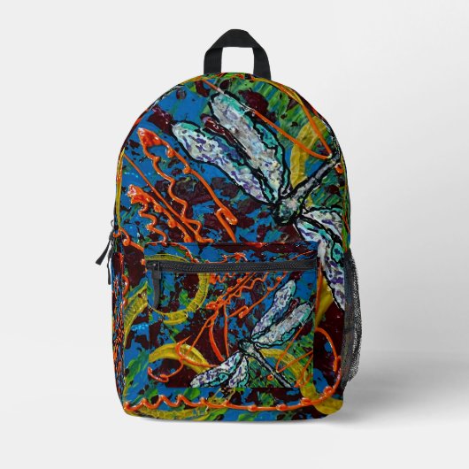 Abstrakter Libelle-Backpack Bedruckter Rucksack (Vorderseite)