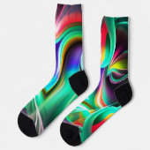 Abstrakter Licht-Tanz Socken (Linkes Detail)