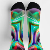 Abstrakter Licht-Tanz Socken (Oben)