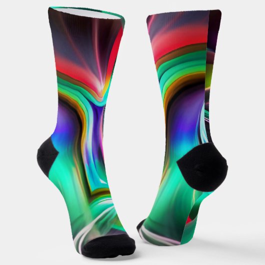 Abstrakter Licht-Tanz Socken (Gewinkelt)