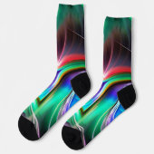 Abstrakter Licht-Tanz Socken (Linkes Detail)