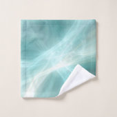Abstrakter Lichteffekt - Aquamarin Badhandtuch Set (Waschlappen)
