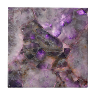 Abstrakter lila Amethystquartz-Marmorgranit Fliese