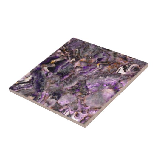 Abstrakter lila Amethystquartz-Marmorgranit Fliese (Seite)