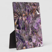 Abstrakter lila Amethystquartz-Marmorgranit Fotoplatte (Seite)