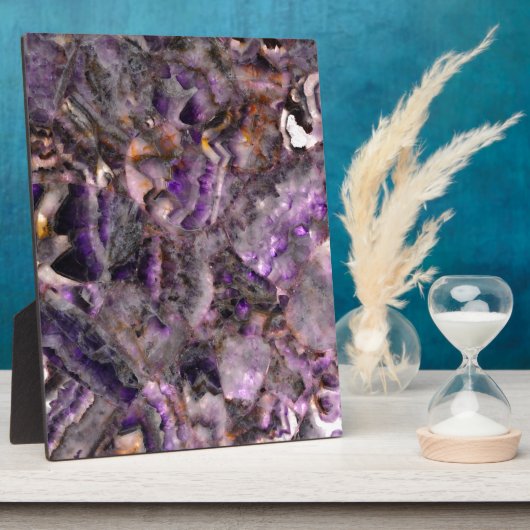 Abstrakter lila Amethystquartz-Marmorgranit Fotoplatte (Seite)