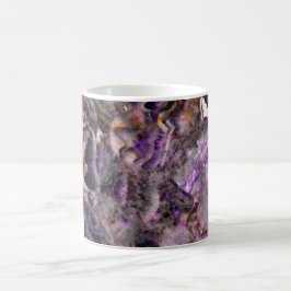 Abstrakter lila Amethystquartz-Marmorgranit Kaffeetasse