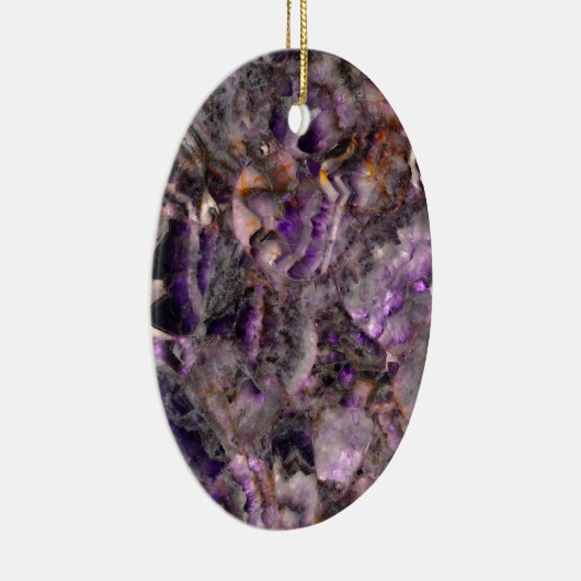 Abstrakter lila Amethystquartz-Marmorgranit Keramik Ornament (Rechts)