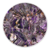 Abstrakter lila Amethystquartz-Marmorgranit Keramikknauf (Vorderseite)