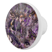 Abstrakter lila Amethystquartz-Marmorgranit Keramikknauf (Rechts)