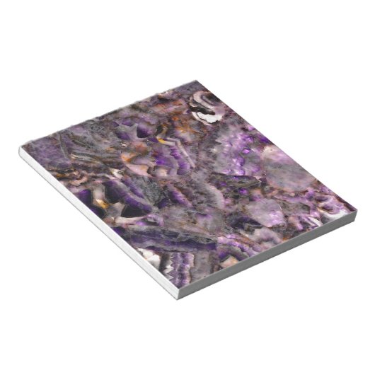 Abstrakter lila Amethystquartz-Marmorgranit Notizblock (angewinkelt)