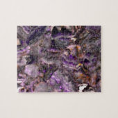 Abstrakter lila Amethystquartz-Marmorgranit Puzzle (Horizontal)