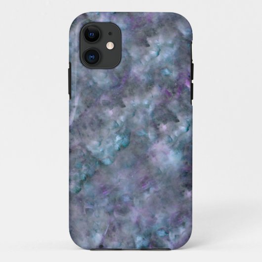 Abstrakter lila aquamariner Quarzgranit Case-Mate iPhone Hülle (Rückseite)