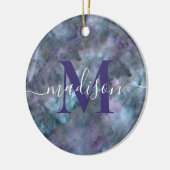 Abstrakter lila aquamariner Quarzgranit Keramik Ornament (Links)