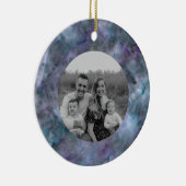 Abstrakter lila aquamariner Quarzgranit Keramik Ornament (Rechts)