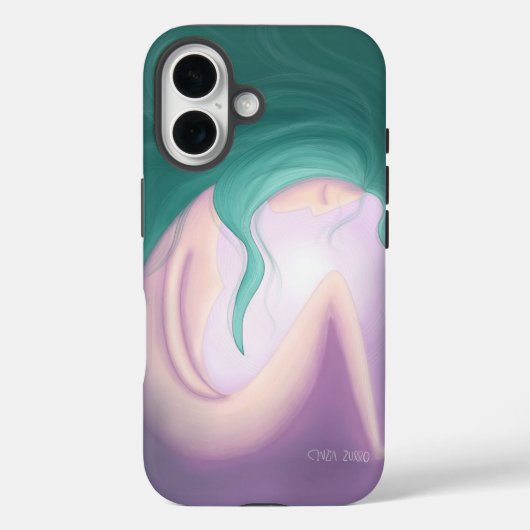Abstrakter Lila Art Phone Case (Rückseite)