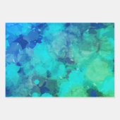 Abstrakter Lila Blauer Alkoholtink Abstrakt Geschenkpapier Set (Vorderseite)