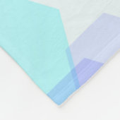 Abstrakter lila-blauer Sechseck - Formmuster-Wurf Fleecedecke (Ecke)