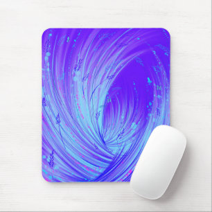 Abstrakter Lila Blauer verzauberter Garten Mousepad