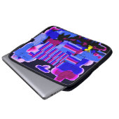 abstrakter lila Dunst Laptopschutzhülle (Vorne Knopf)