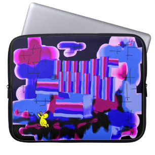 abstrakter lila Dunst Laptopschutzhülle