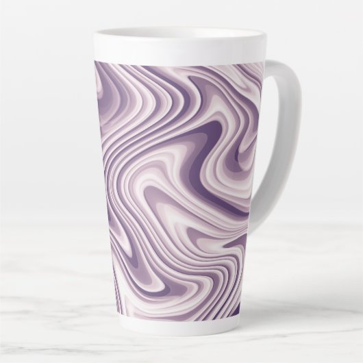 Abstrakter Lila flüssiger Marmor Milchtasse (Rechte Ecke)