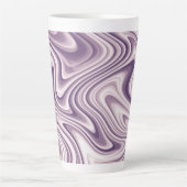 Abstrakter Lila flüssiger Marmor Milchtasse (Vorderseite)
