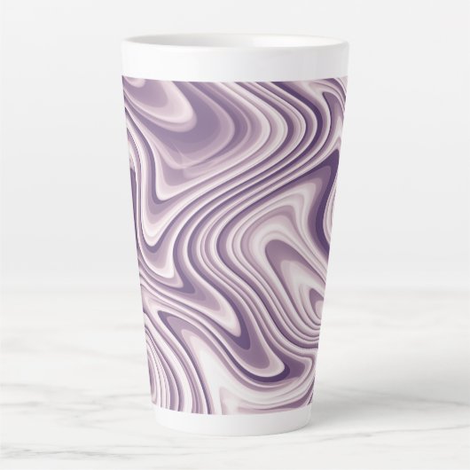Abstrakter Lila flüssiger Marmor Milchtasse (Vorderseite)