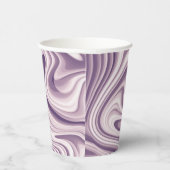Abstrakter Lila flüssiger Marmor Pappbecher (Rechts)