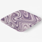 Abstrakter Lila flüssiger Marmor Pappteller (Gewinkelt)