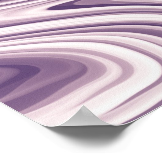 Abstrakter Lila flüssiger Marmor Poster (Ecke)