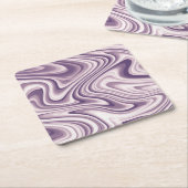Abstrakter Lila flüssiger Marmor Rechteckiger Pappuntersetzer (angewinkelt)