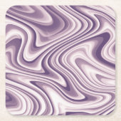 Abstrakter Lila flüssiger Marmor Rechteckiger Pappuntersetzer (Vorderseite)