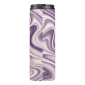 Abstrakter Lila flüssiger Marmor Thermosbecher (Rückseite)